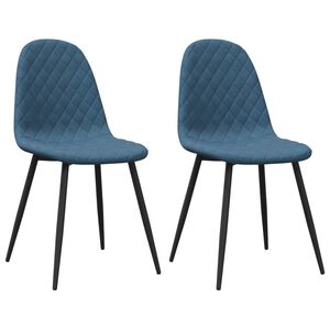 vidaXL Cadeiras de jantar 2 pcs veludo azul