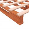 vidaXL Cama de paletes 140x200 cm madeira pinho maci&ccedil;a castanho cera