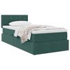 vidaXL Cama com Armazenamento Verde Escuro 90 x 190 cm Veludo