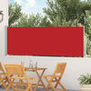 vidaXL Toldo lateral retr&aacute;til para p&aacute;tio 100x500 cm vermelho
