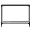 vidaXL Mesa consola 101x30,5x75cm derivados de madeira cinzento sonoma