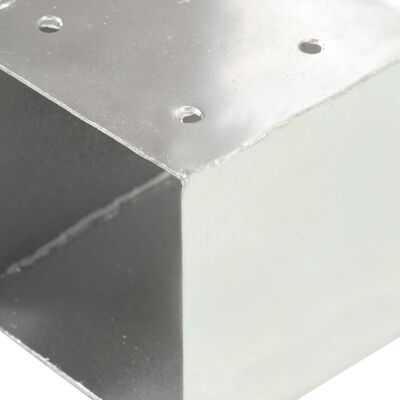 vidaXL Bases para poste em forma de T 4 pcs 81x81 mm metal galvanizado