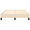 vidaXL Estrutura de cama sem colch&atilde;o 120x190 cm tecido creme