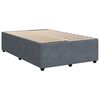 vidaXL Cama boxspring com colch&atilde;o 120x190 cm veludo cinzento-escuro
