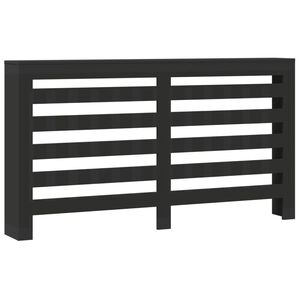 vidaXL Cobertura de radiador 175x20x82 cm derivados de madeira preto