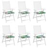 vidaXL Almofad&otilde;es p/ cadeira 6pcs 40x40x4 cm tecido multicor