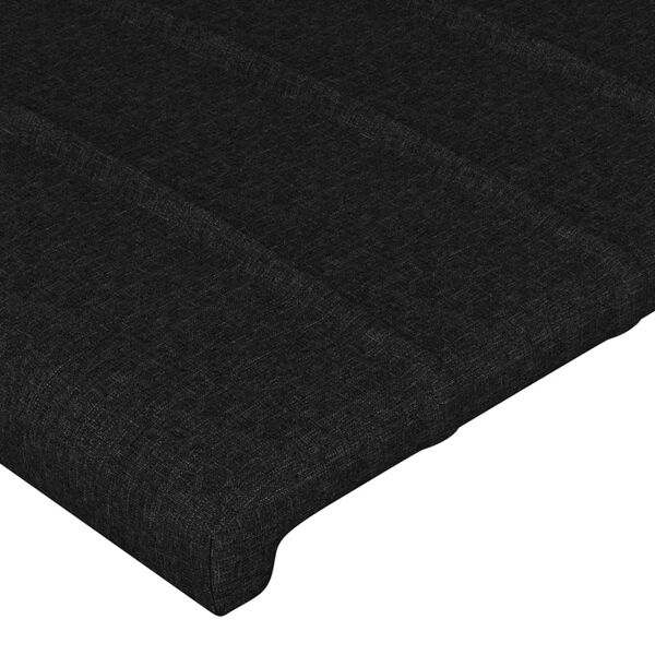 vidaXL Cabeceira de cama 2 pcs tecido 90x5x78/88 cm preto
