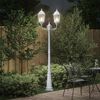 vidaXL Luz de Jardim Branco 235 cm Alumínio