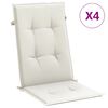 vidaXL Almofad&otilde;es para cadeiras altas 4 pcs mesclado tecido creme