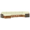 vidaXL Conjunto de Sof&aacute;s para Exterior 7 pcs Natural e Creme