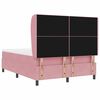 vidaXL Cama Box com colch&atilde;o com cabeceira Rosa 190 x 140 cm Veludo