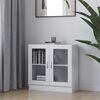 vidaXL Arm&aacute;rio vitrine 82,5x30,5x80 cm derivados de madeira branco