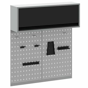 vidaXL Conjunto de Arm&aacute;rios de Ferramentas 3 unid. Preto