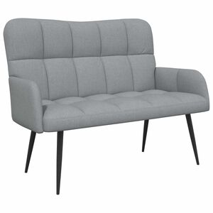 vidaXL Sof&aacute; para 2 Pessoas Cinzento-claro 115 x 61 x 87 cm Tecido
