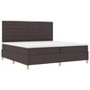 vidaXL Cama Box Spring LED Marrom Escuro 200 x 200 cm tecido