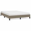 vidaXL Cama sem colch&atilde;o 140x190 cm tecido castanho-acinzentado