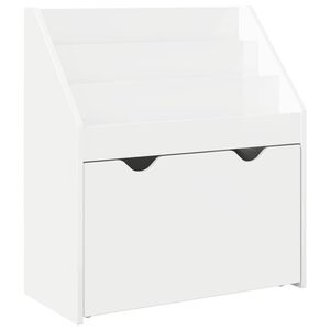 vidaXL Estante Infantil com gaveta Branco Brilhante 60 x 29,5 x 69 cm