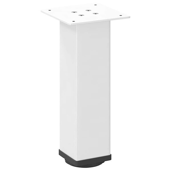 vidaXL P&eacute;s para mesa de centro 4 pe&ccedil;as, branco, 30-32 cm, a&ccedil;o