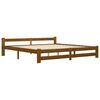 vidaXL Estrutura de cama 200x200 cm pinho maci&ccedil;o castanho mel