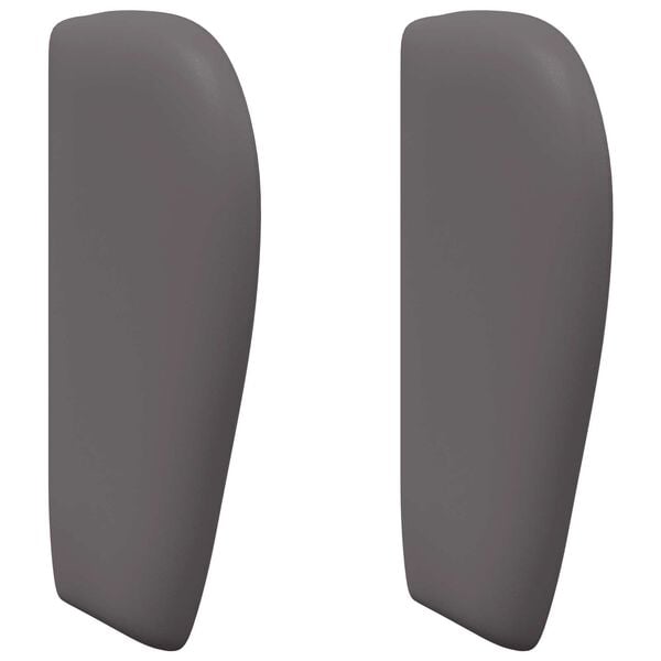 vidaXL Orelha de Cabeceira Cinza Escuro 40 x 23 x 6 cm PVC