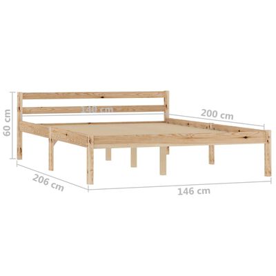 vidaXL Estrutura de cama 140x200 cm madeira pinho maciço