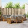 vidaXL Conjunto de Sof&aacute;s para Exterior 7 pcs Cinza Natural e Claro