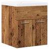 vidaXL 2 pcs conj. m&oacute;veis casa banho derivados madeira madeira velha