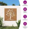 vidaXL Decora&ccedil;&atilde;o p/ muro de jardim 105x55 cm a&ccedil;o corten design &aacute;rvore