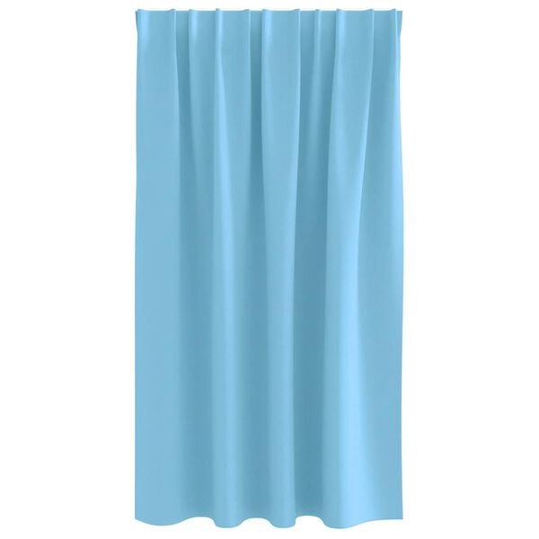 vidaXL Cortinas Blackout com Argolas 2 pcs Azul Claro 140 x 140 cm