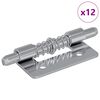 vidaXL Fechadura 12 unid. Prateado 46 x 17 x 1,2 mm A&ccedil;o