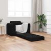vidaXL Sof&aacute;-Cama Preto 98 x 71 x 83 cm tecido