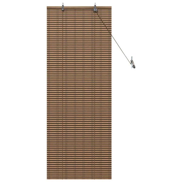 vidaXL Estores de rolo com cortinas Manual Castanho 60 x 160 cm Bambu