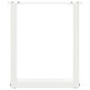 vidaXL Pés para mesa de centro em formato de U, 2 peças, branco, 28x(42-43) cm, aço