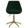 vidaXL Cadeiras de jantar giratorias 2 pcs veludo verde-escuro