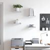 vidaXL Prateleiras de parede 4 pcs 23x23,5x3,8cm MDF carvalho e branco