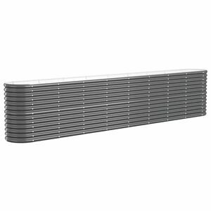 vidaXL Canteiro elevado jardim 332x40x68 a&ccedil;o galvanizado antracite