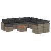 vidaXL Patio Sofa Set 11 lugar Grey