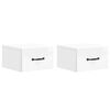 vidaXL Gabinete de Canto Montado na Parede 2 pcs Branco Brilhante
