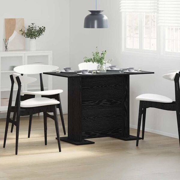 vidaXL Mesa de jantar Carvalho preto 110 x 60 x 75 cm