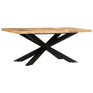 vidaXL Mesa de jantar 180x90x76 cm madeira de mangueira maci&ccedil;a &aacute;spera