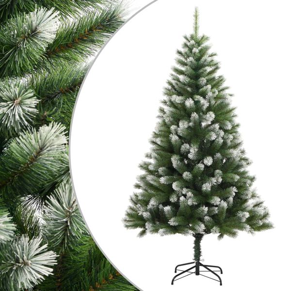 vidaXL Árvore de Natal artificial articulada c/ flocos de neve 120 cm