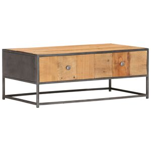 vidaXL Mesa de centro 90x50x35 cm madeira recuperada maci&ccedil;a