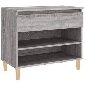 vidaXL Sapateira 70x36x60 cm derivados de madeira cinzento sonoma
