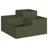 vidaXL Vaso de Jardim Verde-oliva 80 x 80 x 48 cm A&ccedil;o