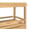 vidaXL Carrinho de Cozinha FLORO Marrom Cera 72,5 x 45 x 80 cm
