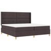 vidaXL Cama Box com colch&atilde;o Castanho 200 x 200 cm tecido