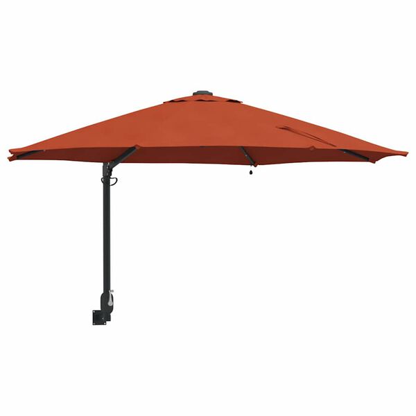 vidaXL Guarda-sol de Jardim Manual Terracota 248 x 248 x 148 cm