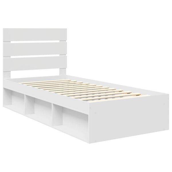 vidaXL Estrutura da Cama Branco 90 x 200 cm Madeira de Pinheiro S&oacute;lida