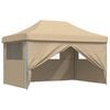 vidaXL Tenda de Festa Bege 292 x 440 x 315 cm Tecido Oxford