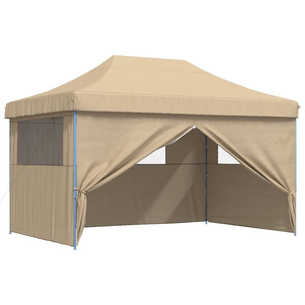 vidaXL Tenda de Festa Bege 292 x 440 x 315 cm Tecido Oxford